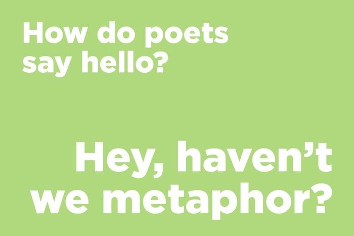 How do poets say hello?