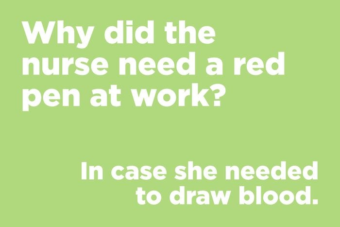Why did the nurse need a red pen at work?