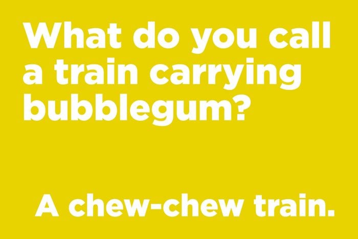 What do you call a train carrying bubblegum?
