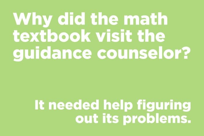 Why did the math textbook visit the guidance counselor?
