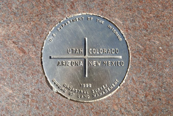 Four Corners Monument Marking the Corner of Four States