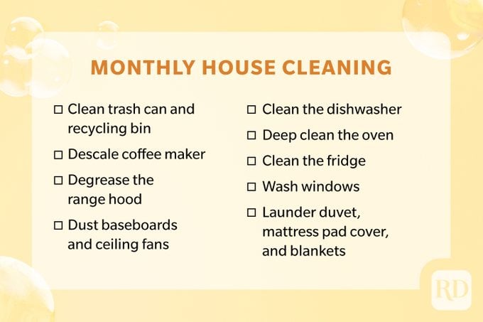 Monthly House Cleaning Checklist